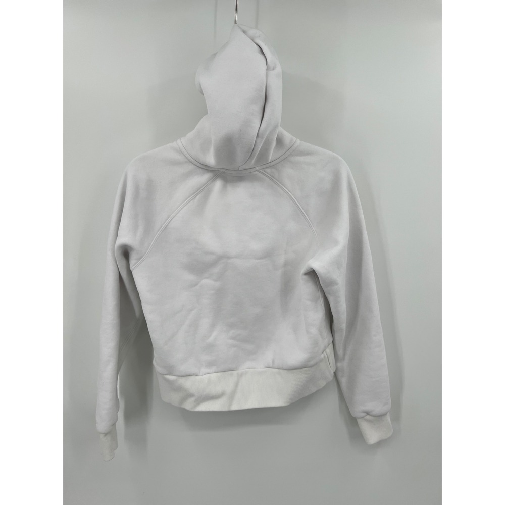 Vuori Restore Half Zip Hoodie White Organic Cotton Cropped Sweatshirt Womens XS - Picture 4 of 5